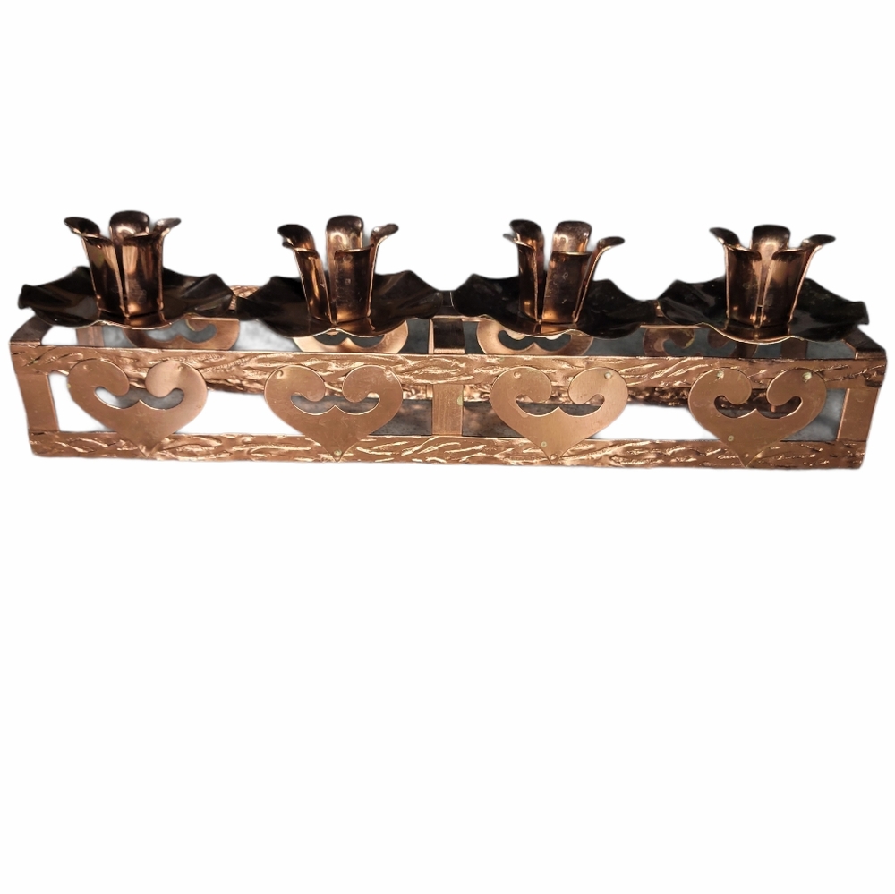 Copper color candle holder